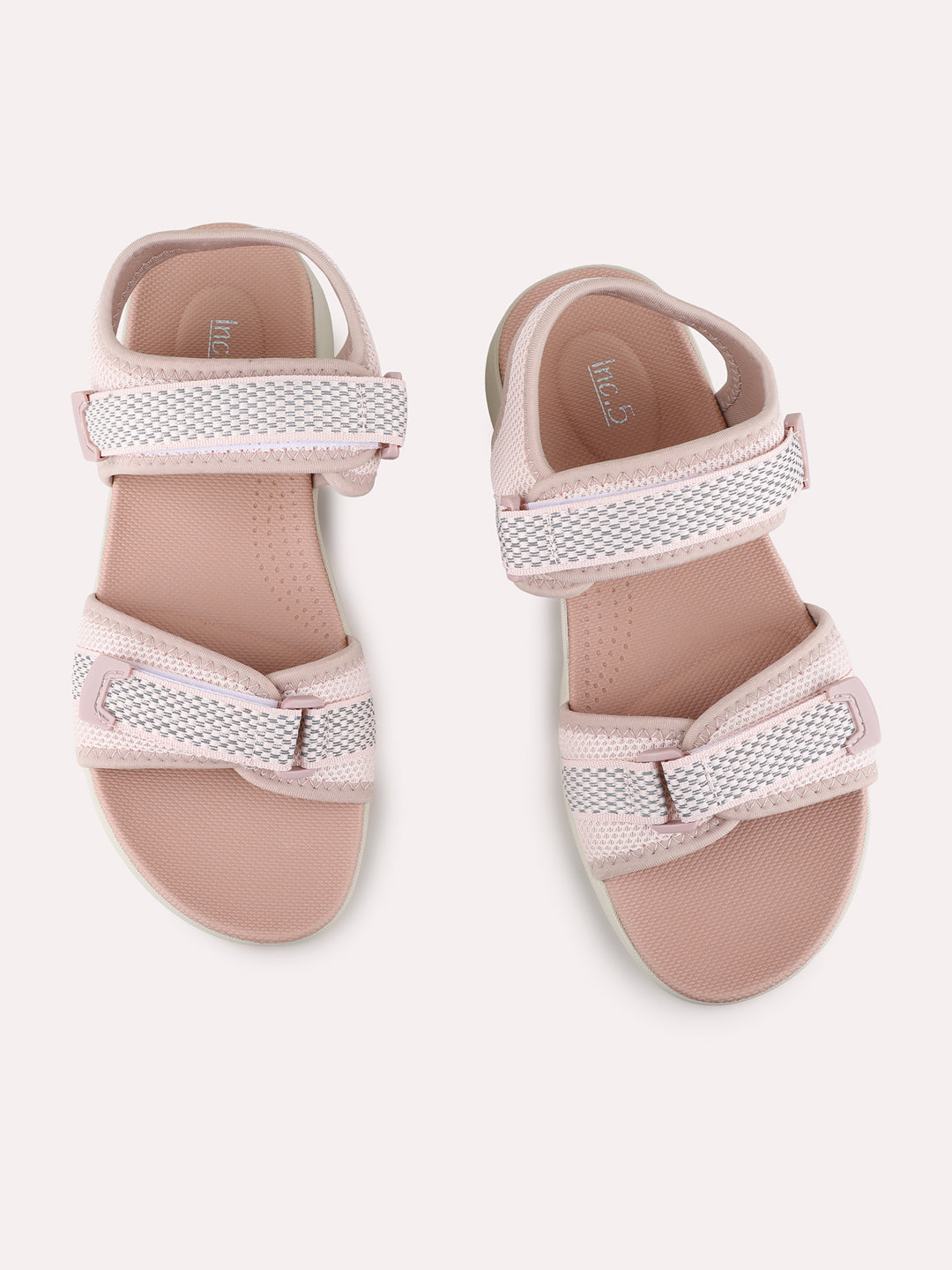 Womens Peach Casual Solid Open Toe Flat Sandals