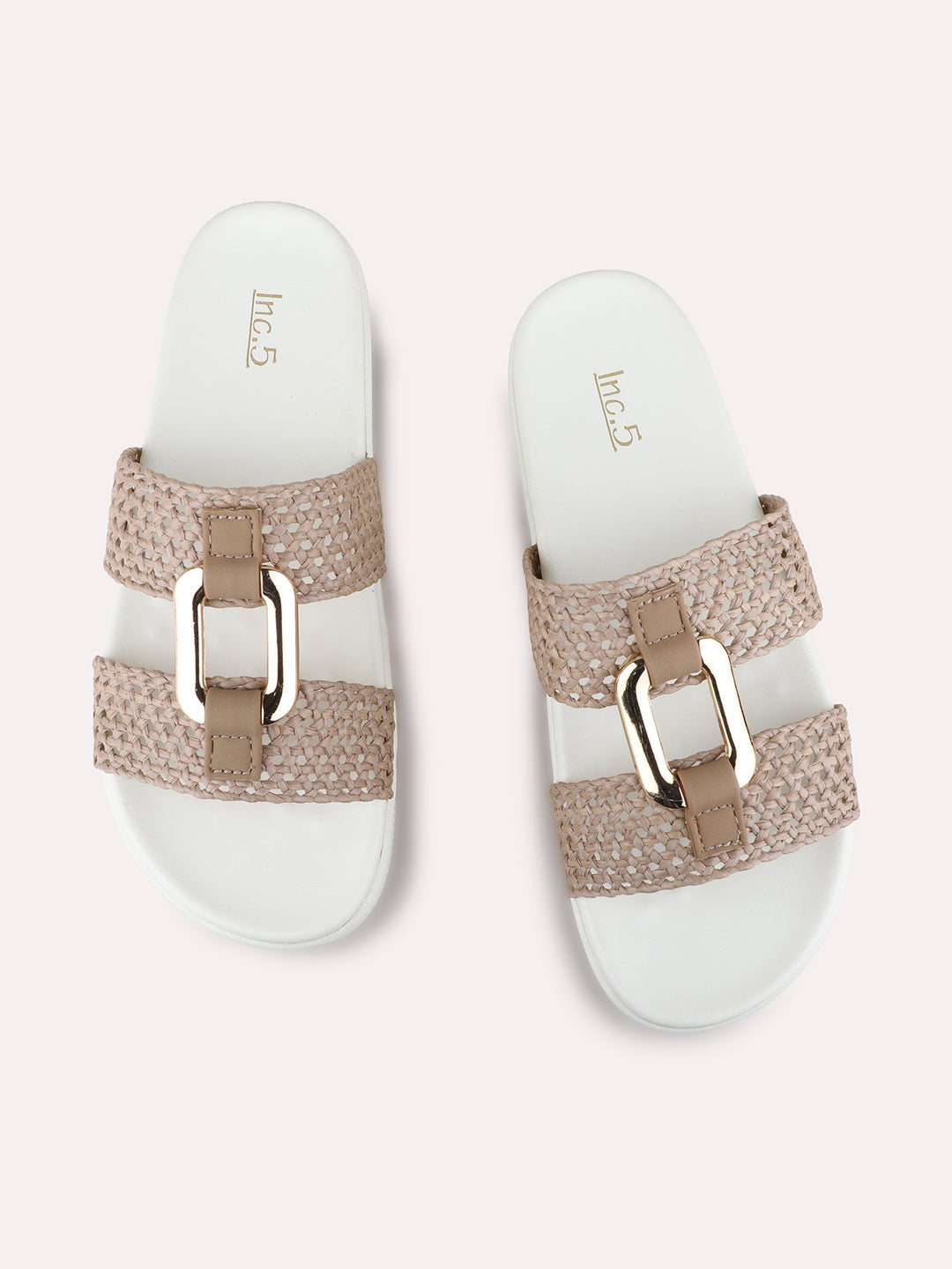 Womens Brown Casual Solid Open Toe Flat Sandals