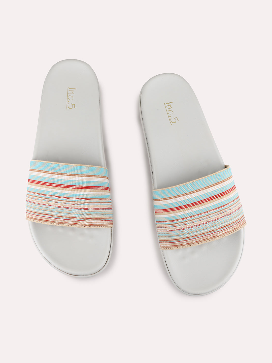Womens Blue Casual Solid Open Toe Flats