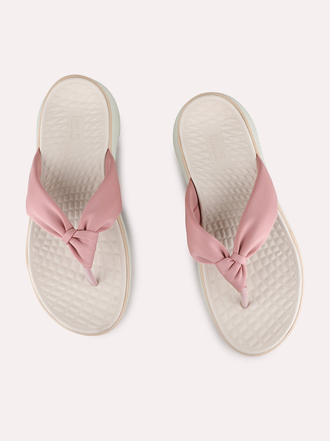 Womens Peach Casual Solid Round Toe Wedge Heels