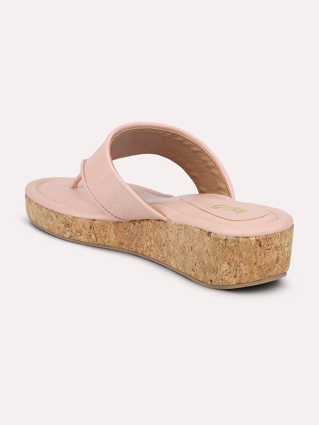 Women Peach Wedge Heels