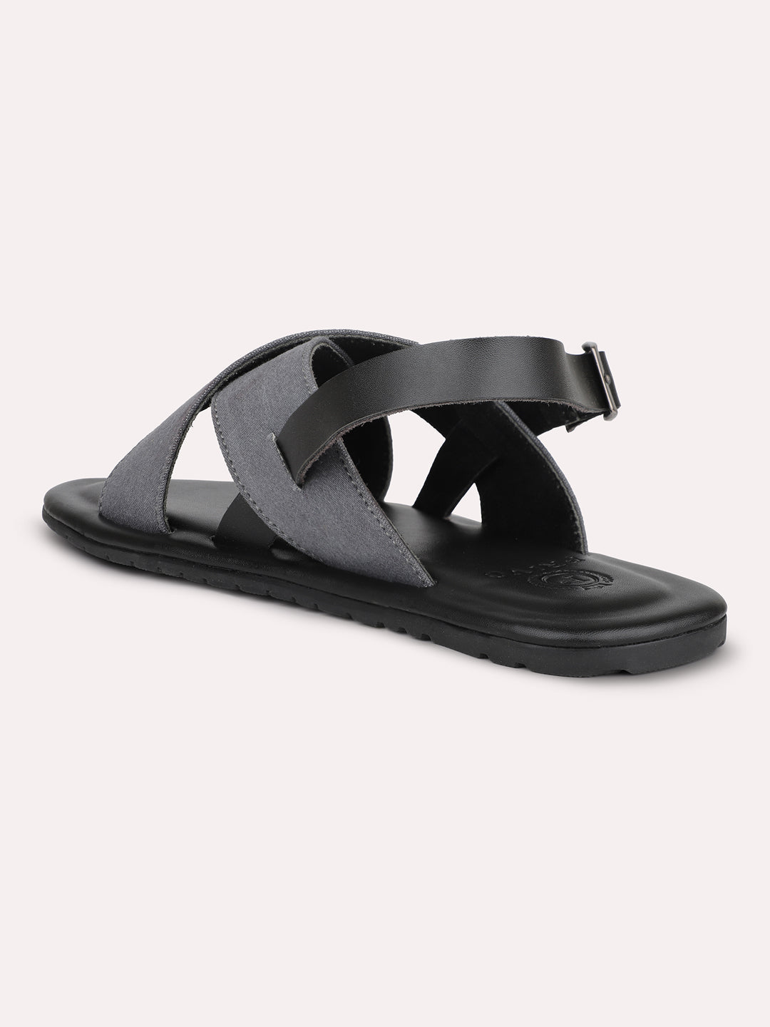 Privo Denim Grey Open Toe Casual Sandal For Men