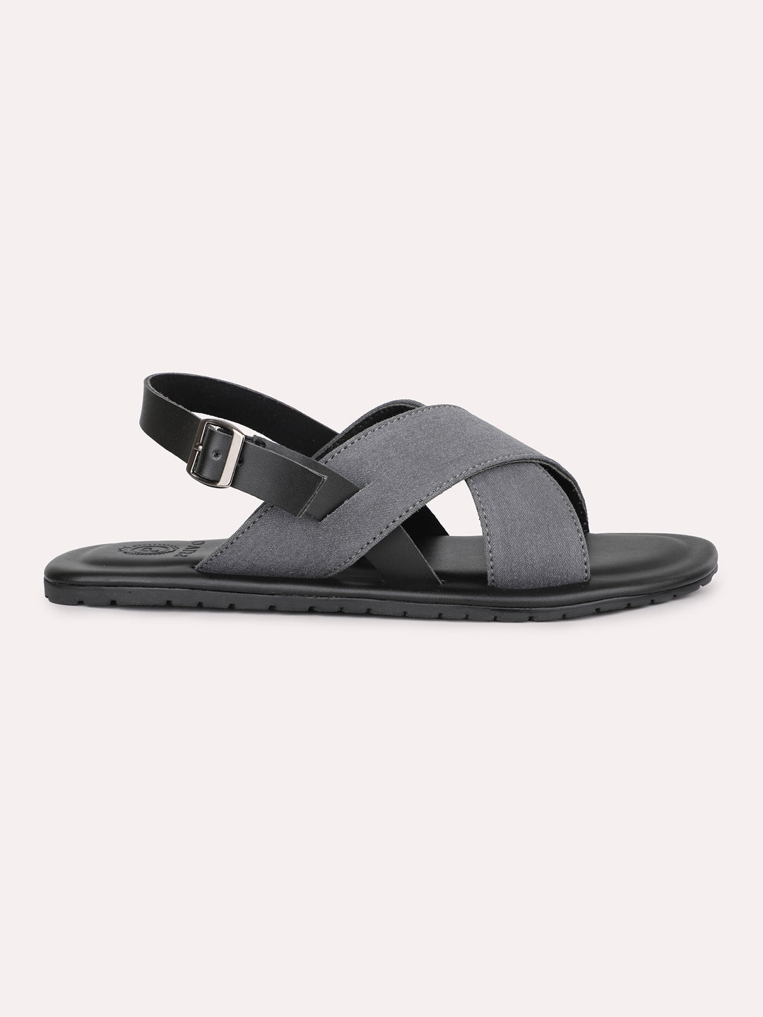 Privo Denim Grey Open Toe Casual Sandal For Men