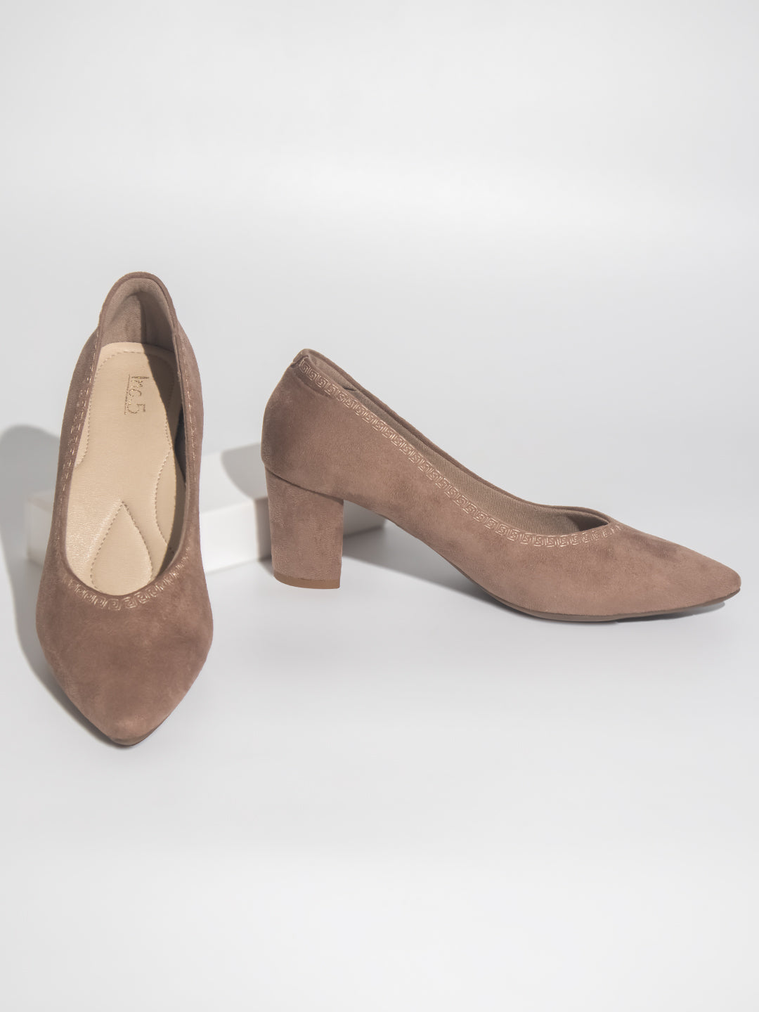 SUEDE HEELED PUMPS-Women's Pump Shoes-Inc5 Shoes