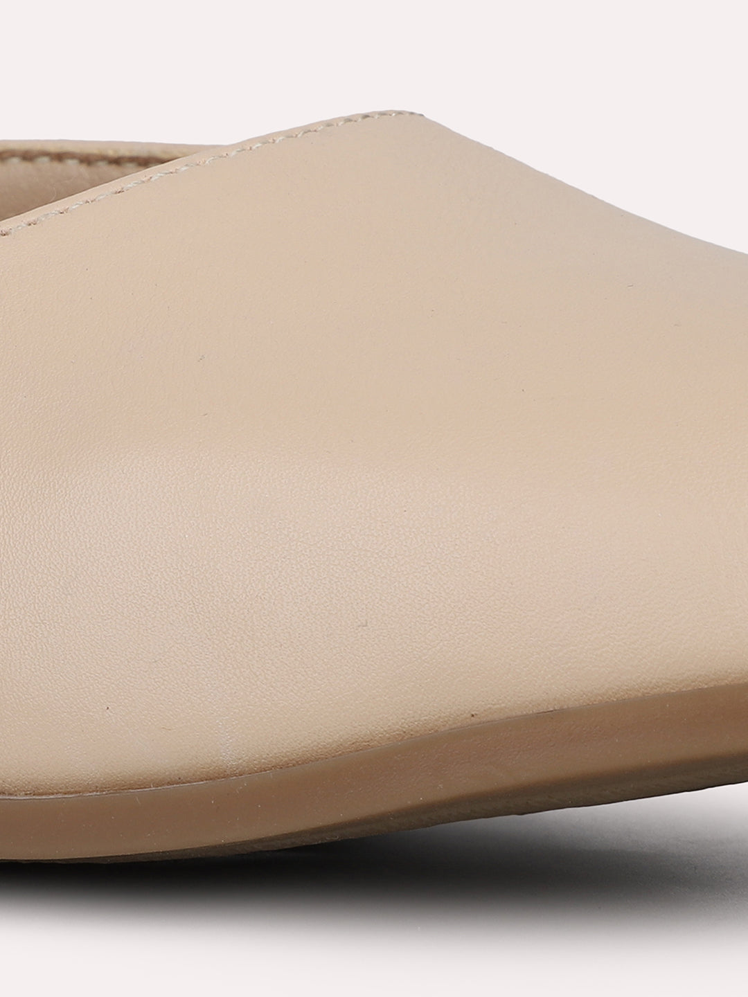 Womens Beige Casual Pointed toe Mules