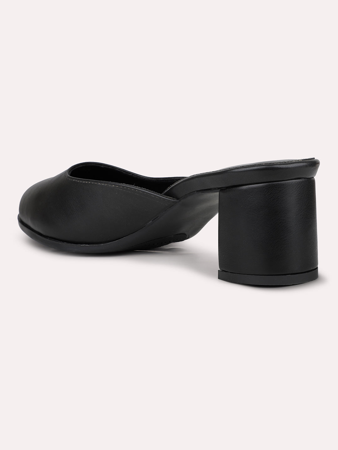 Womens Black Casual Pointed toe Mules