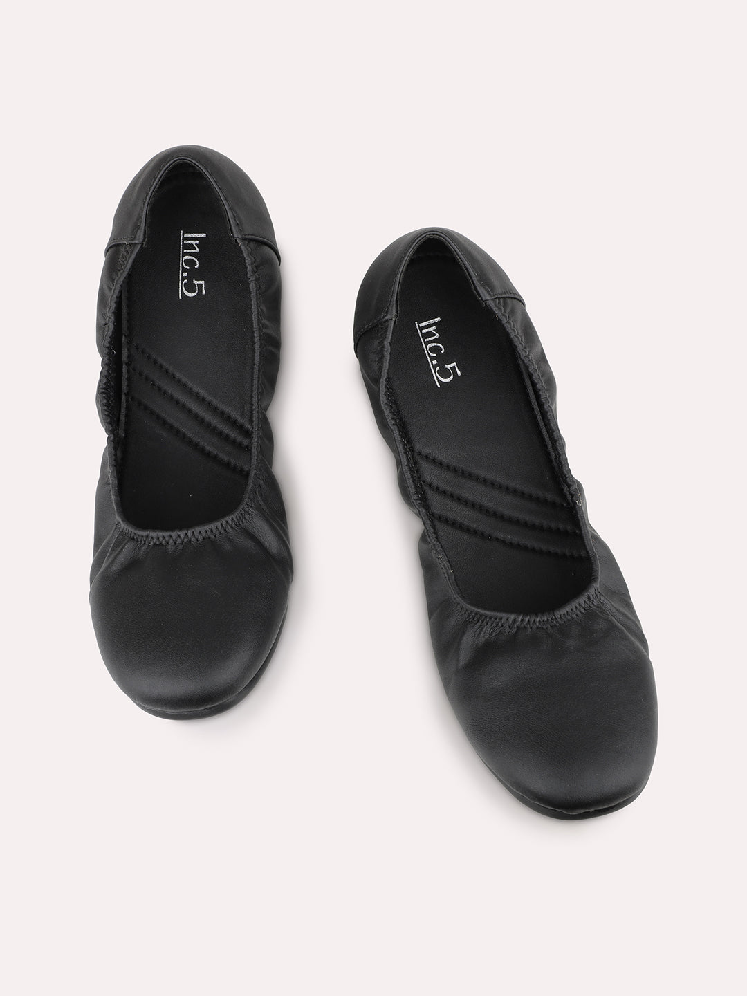 Women Black Solid Ballerinas Flats