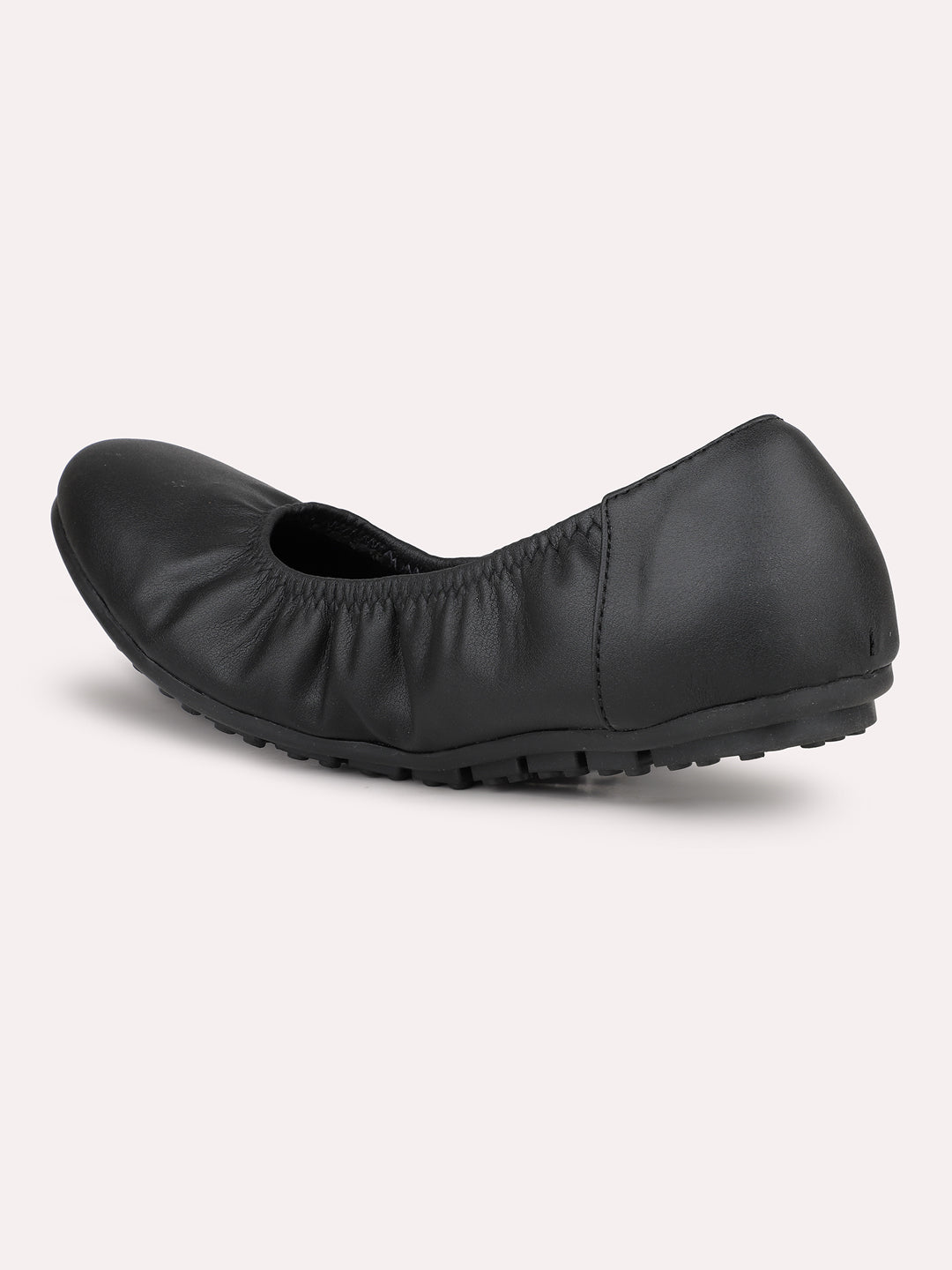 Women Black Solid Ballerinas Flats