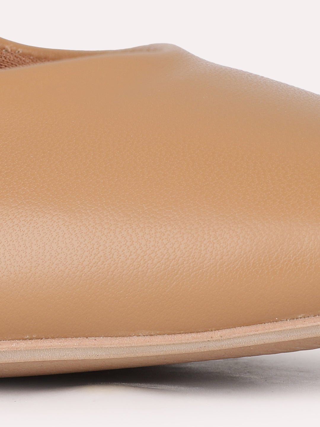 Womens Beige Party Wear Solid Pointed Toe Pumps