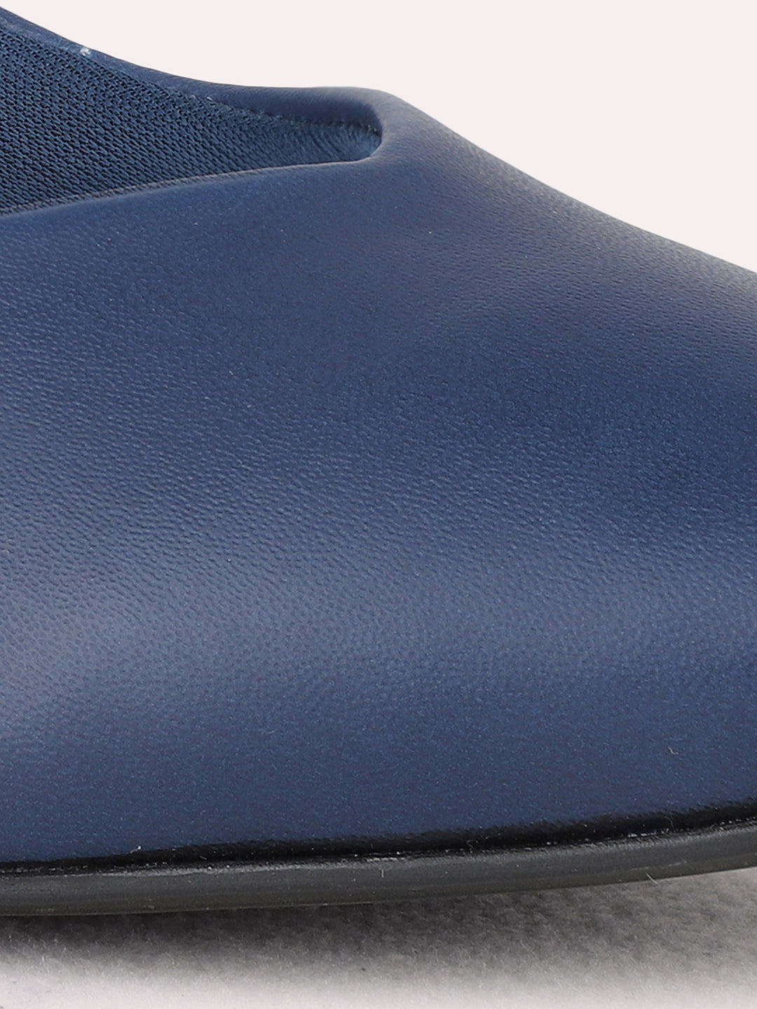 Womens Navy Party Wear Solid Pointed Toe Heel Pump Shoes