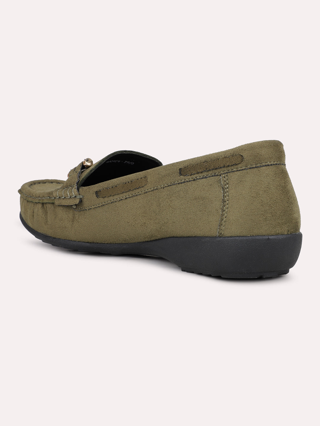 Womens Green Casual Square toe Loafers