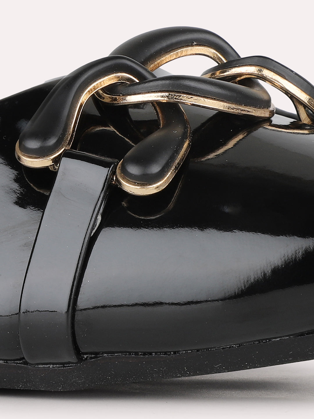 Womens Black Casual Solid Pattern Round Toe Ballerinas