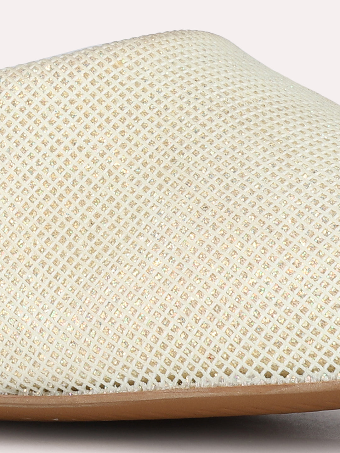 Women Beige Party Wear Solid Pointed Toe Kitten Heel Mules