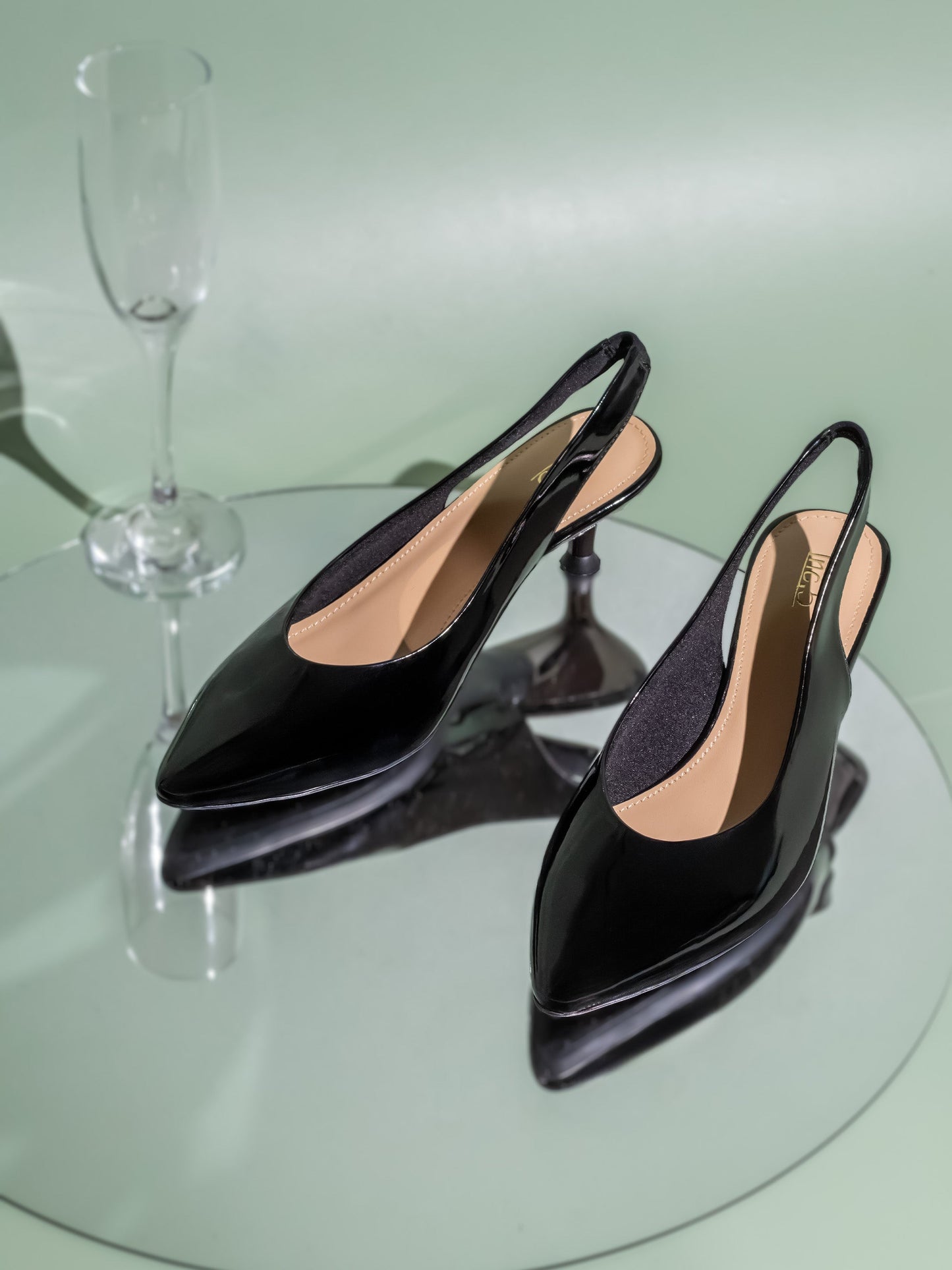 Womens Black Casual Pointed toe Pumps