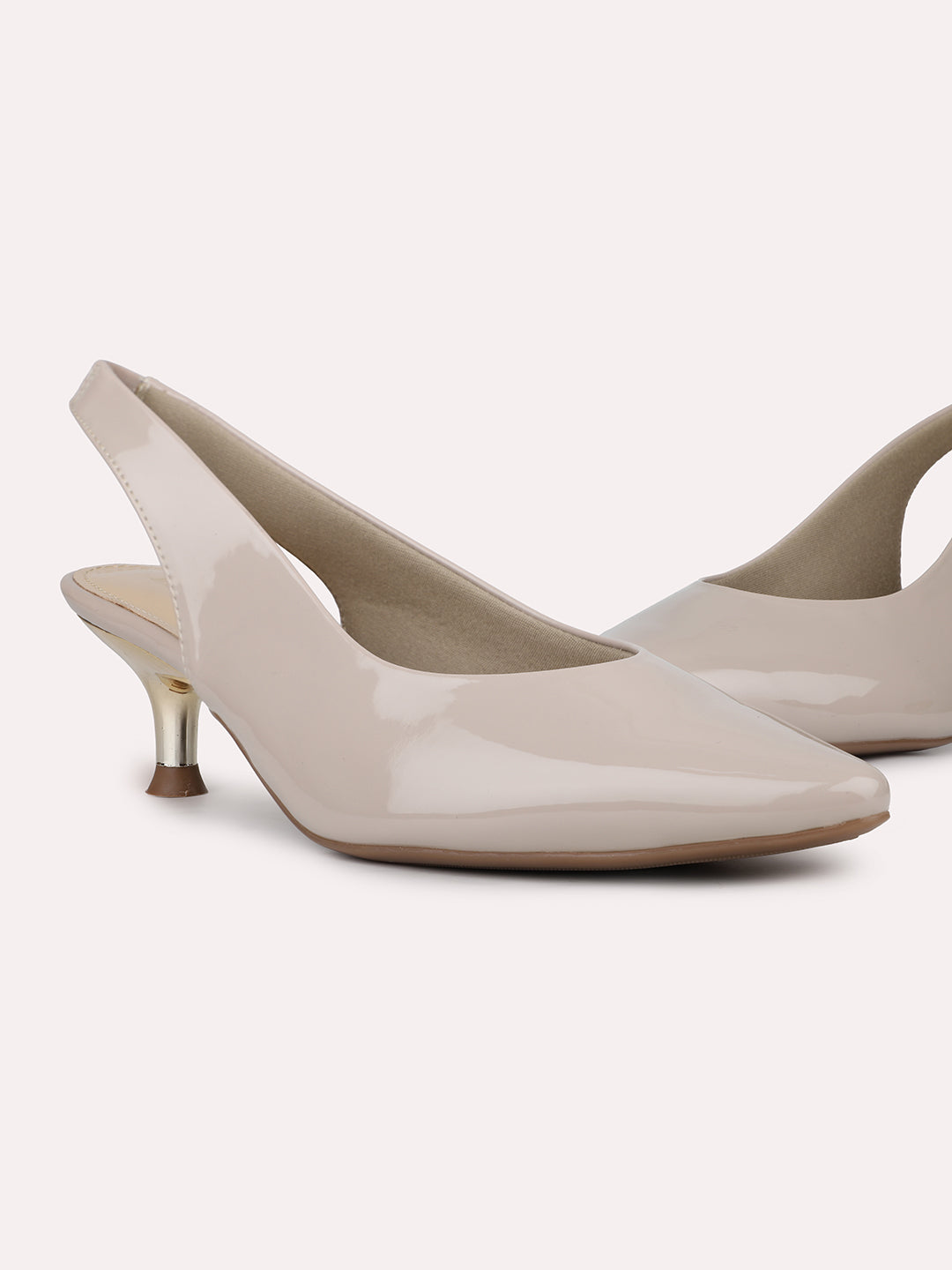 Womens Beige Casual Pointed toe Pumps