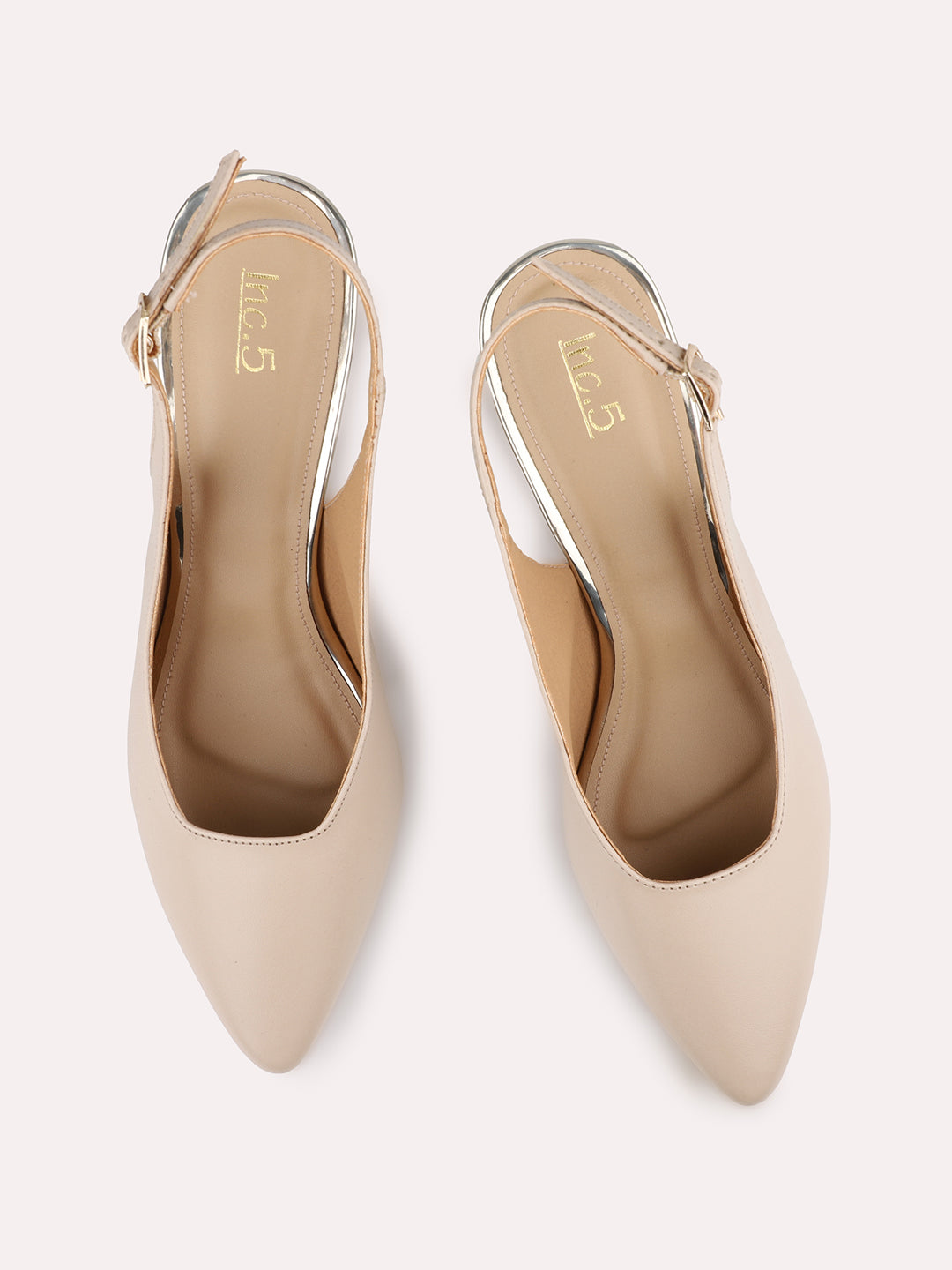 Womens Beige Casual Pointed toe Pumps