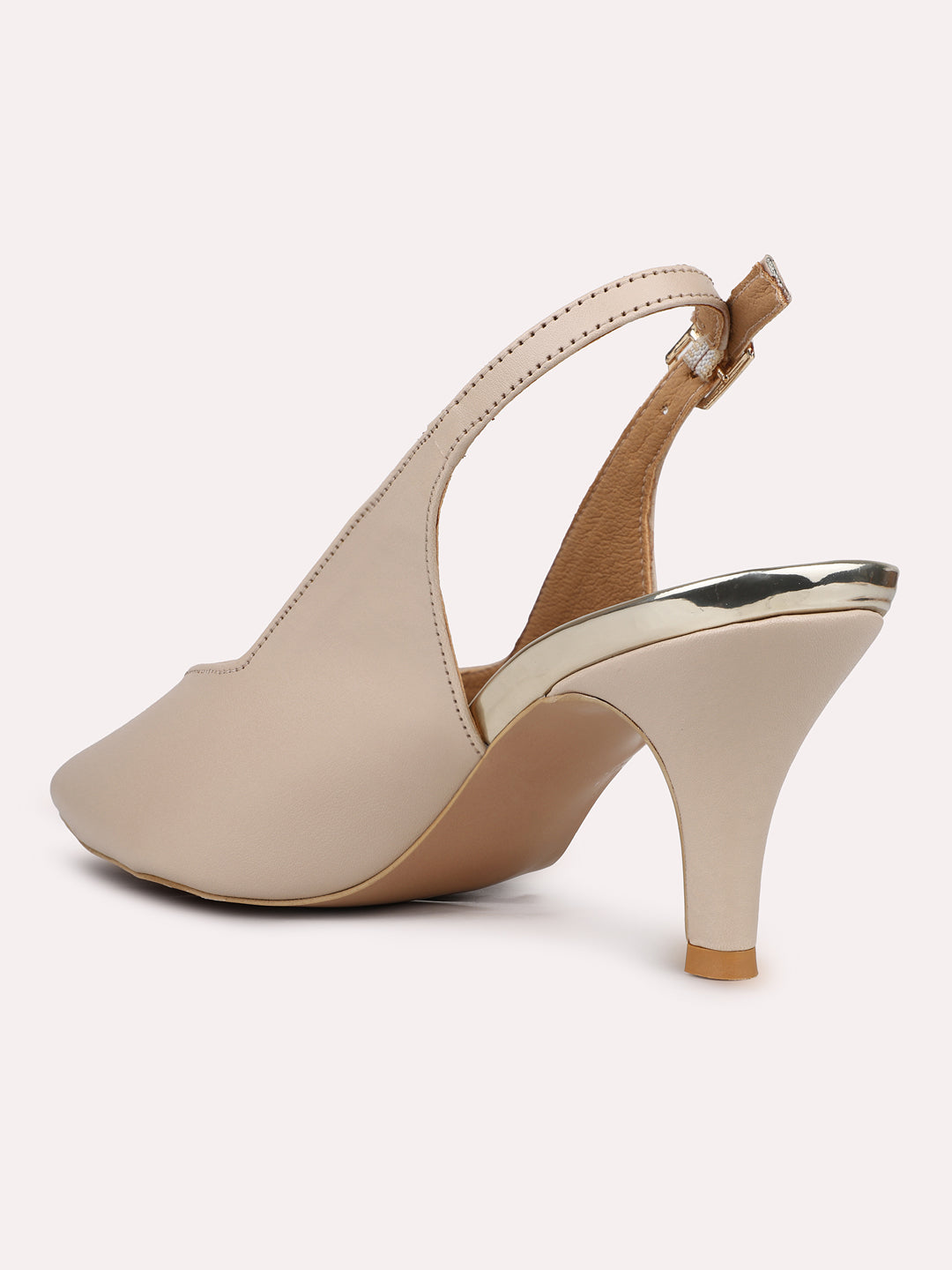 Womens Beige Casual Pointed toe Pumps