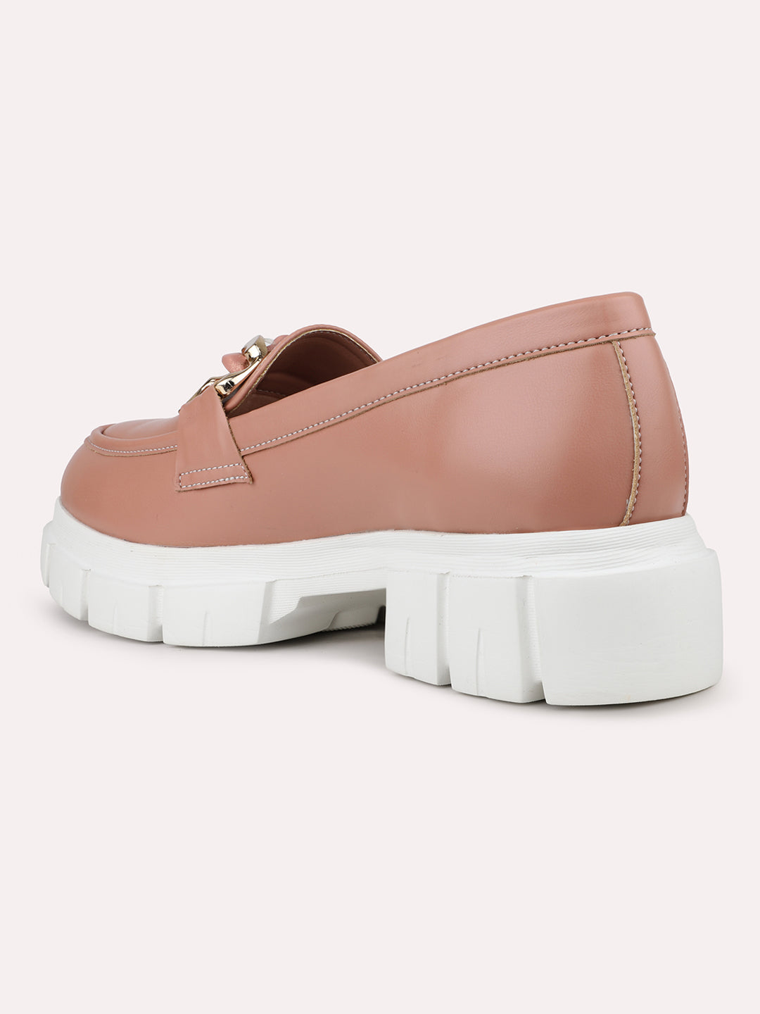 Womens Peach Casual Round toe Slip-On