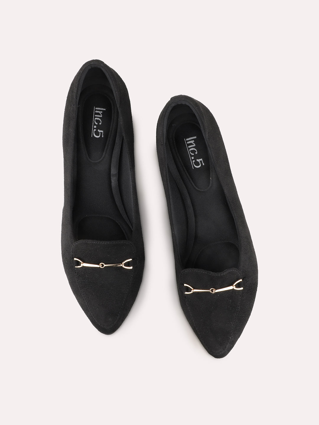 Womens Black Party Wear Solid Pointed Toe Pumps