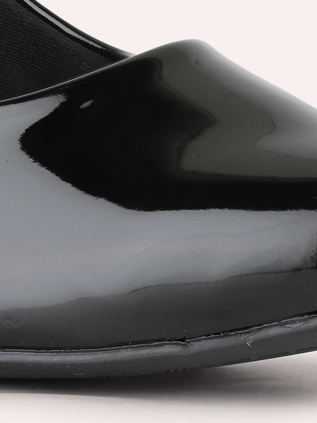 Women Black Party Wear Solid Pointed Toe Pumps