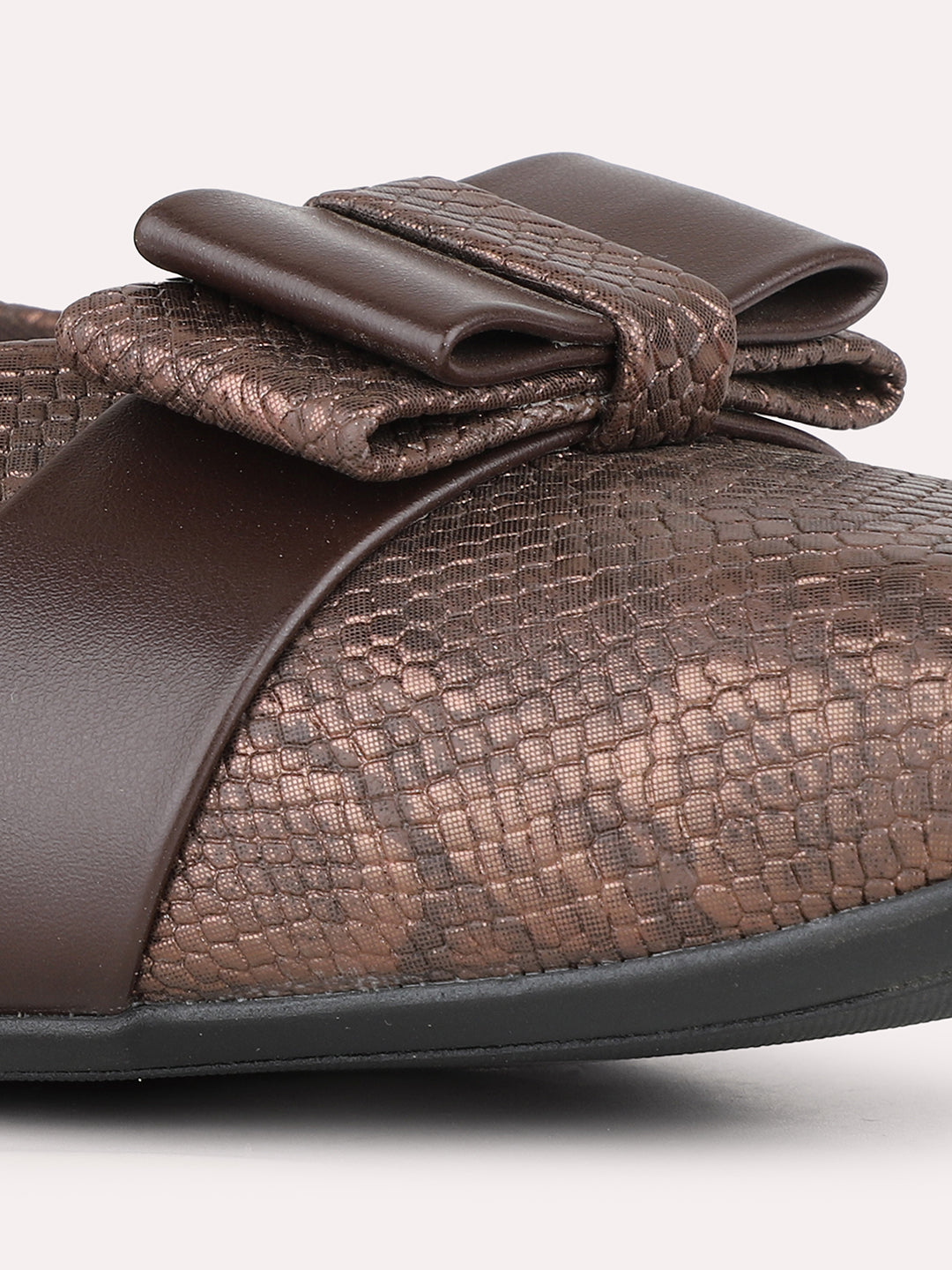 Women Brown Casual Solid Pointed Toe Ballerinas