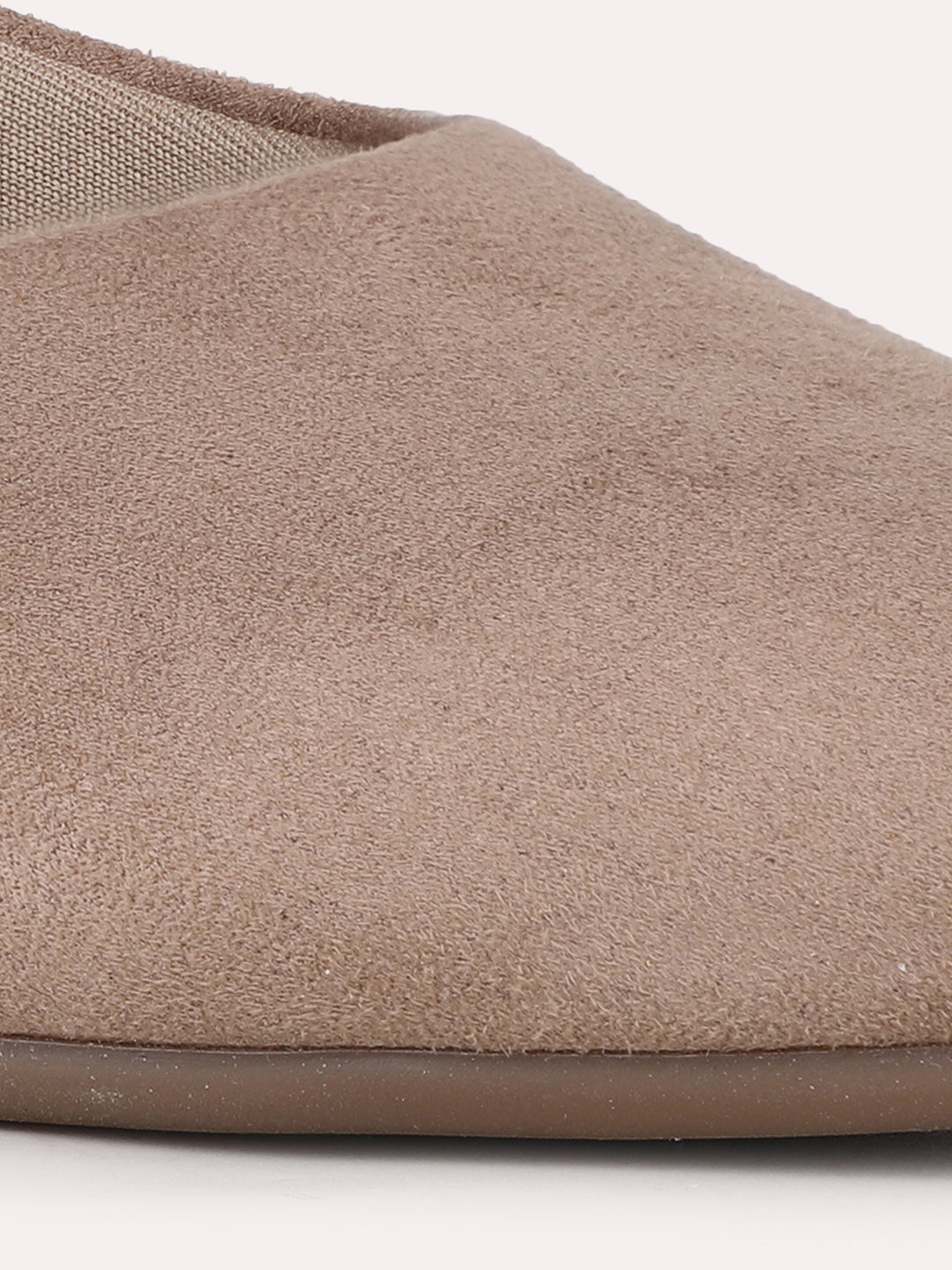 Women Beige Party Wear Solid Pointed Toe Kitten Heel Pumps