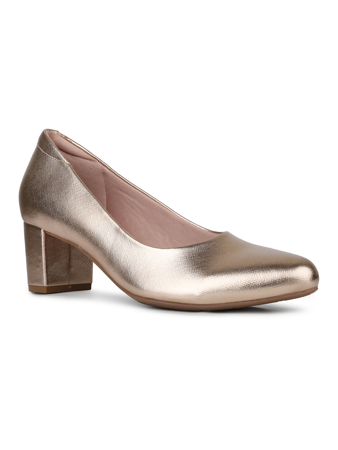 Womens Pewter Party Wear Solid Pointed Toe Pumps