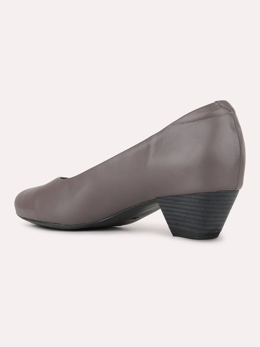 Womens Grey Party Wear Solid Pointed Pumps