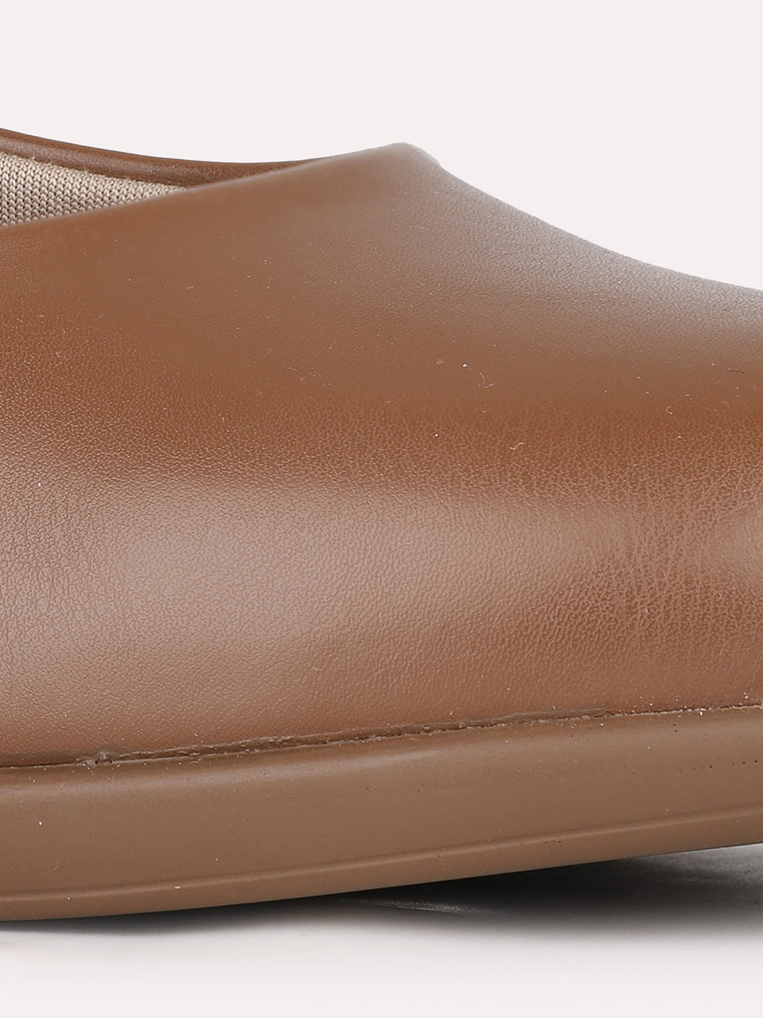 Womens Brown Party Wear Solid Pointed Toe Pumps