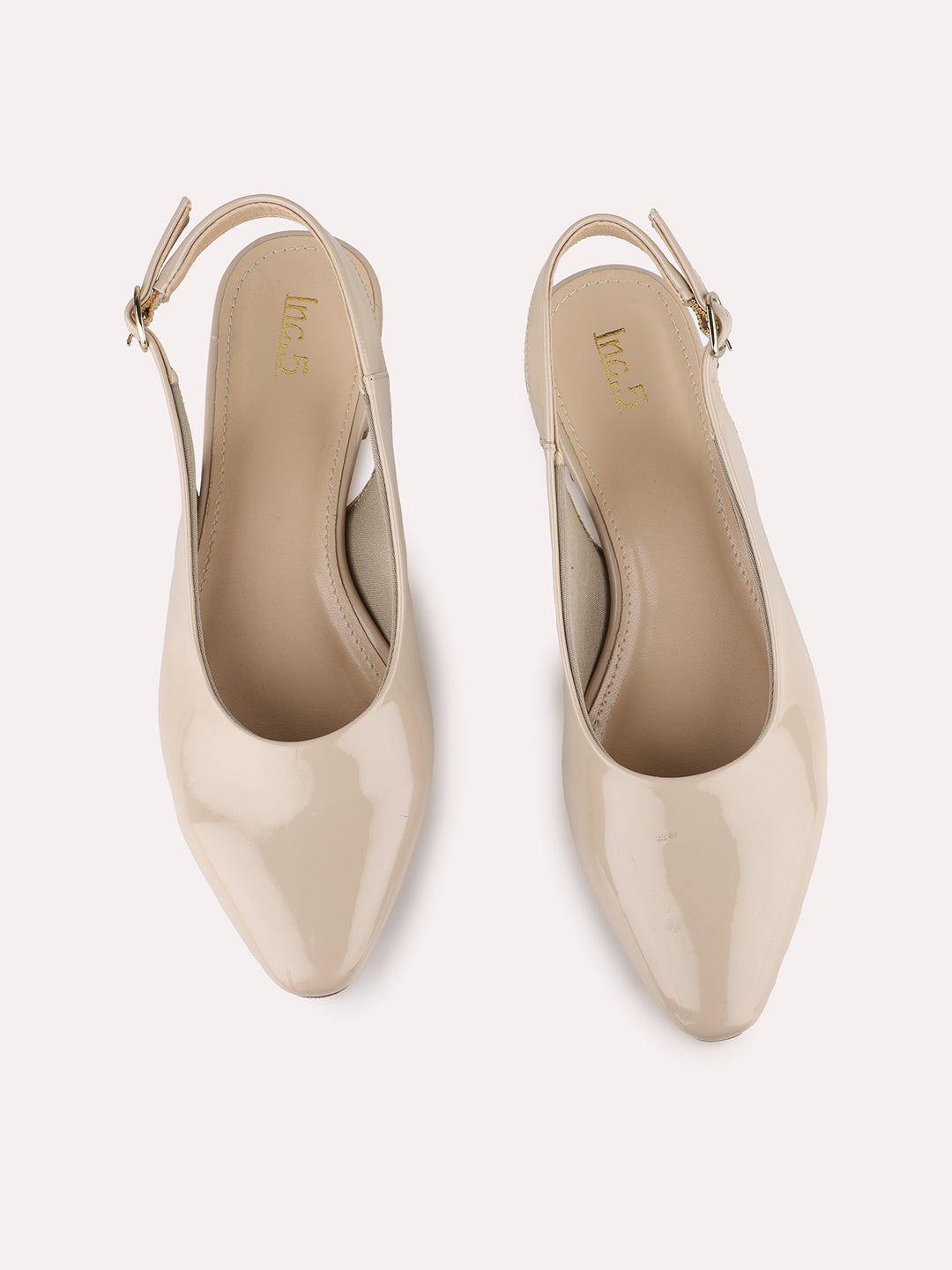Womens Brown Party Wear Solid Pointed Block Heels