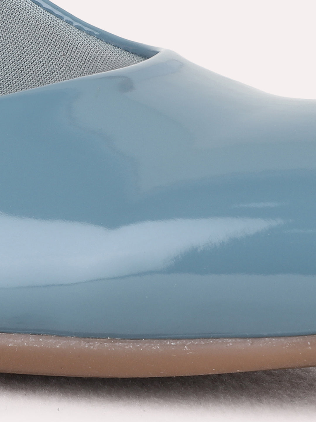 Womens Blue Party Wear Solid Pointed Toe Heel Kitten Heel Sandals