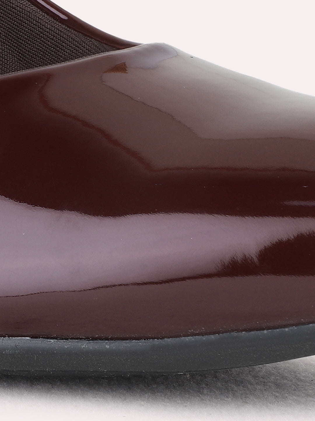 Womens Maroon Party Wear Solid Pointed Toe Heel Kitten Heel Sandals