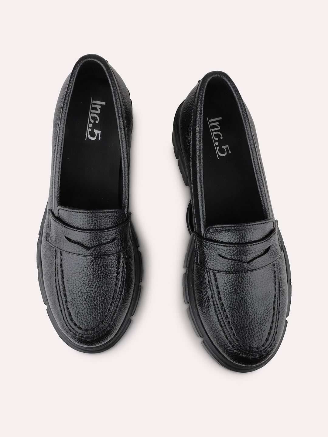 Womens Black Casual Round toe Slip-On