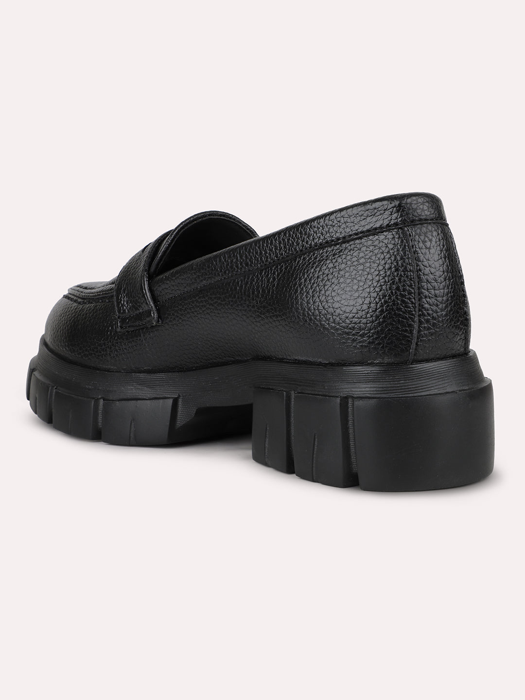 Womens Black Casual Round toe Slip-On