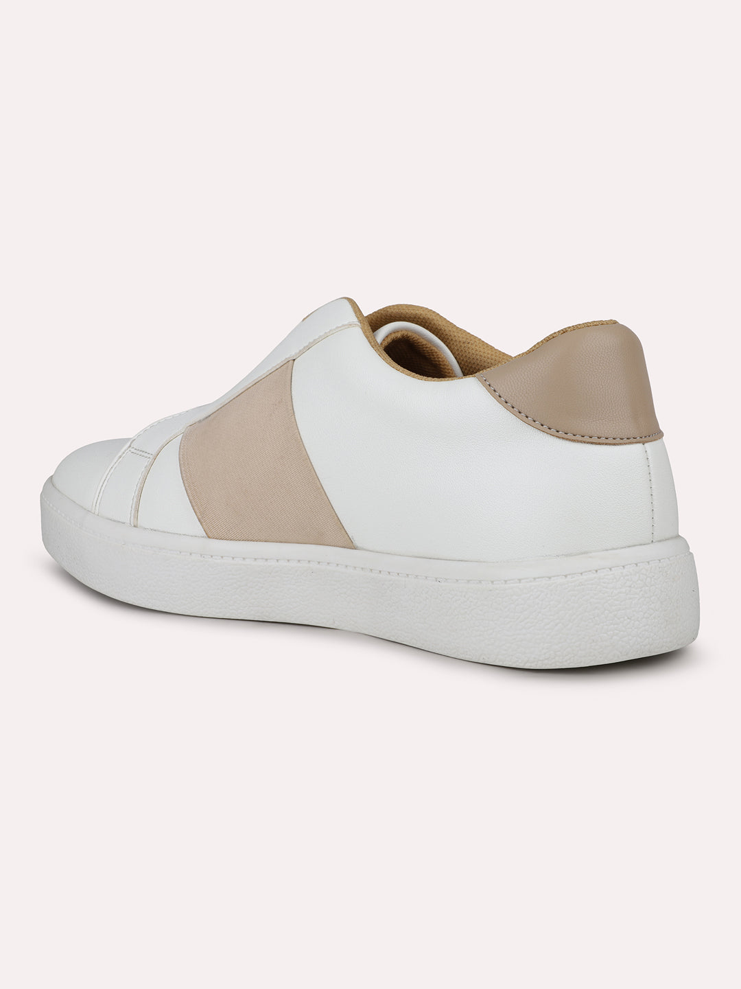 Womens Beige Casual Round toe Sneakers