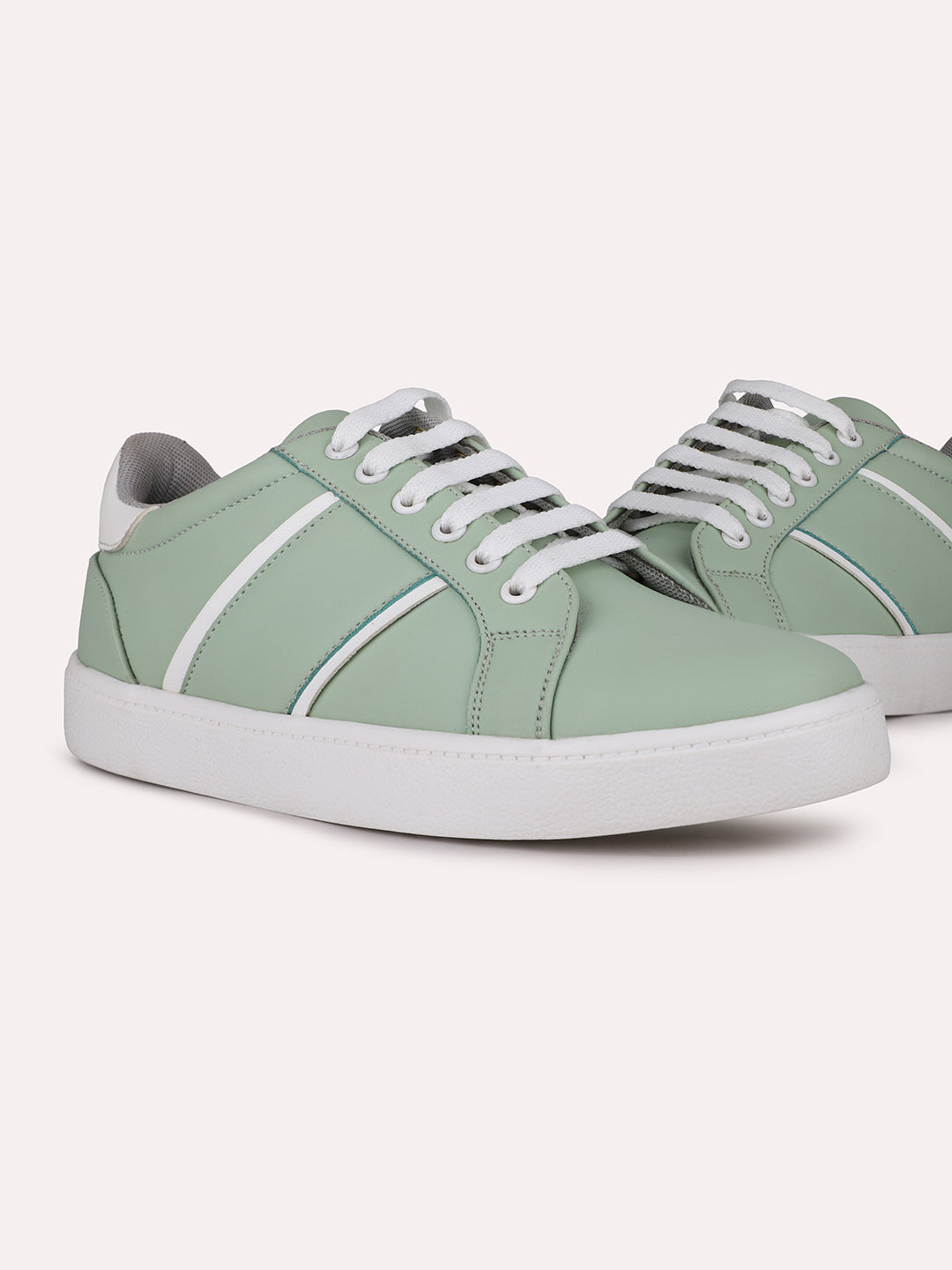 Womens Green Casual Round toe Sneakers