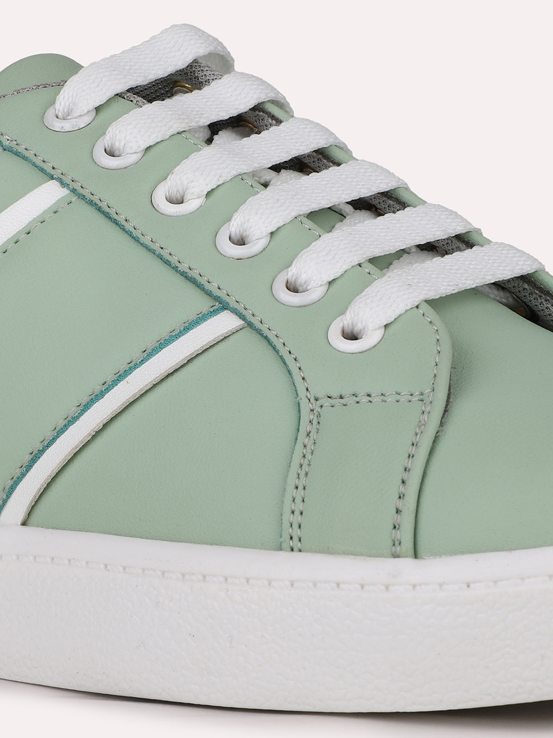 Womens Green Casual Round toe Sneakers