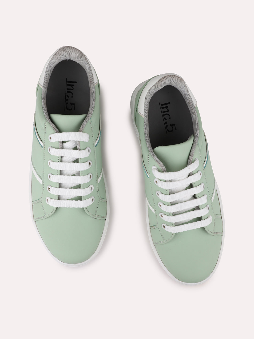 Womens Green Casual Round toe Sneakers