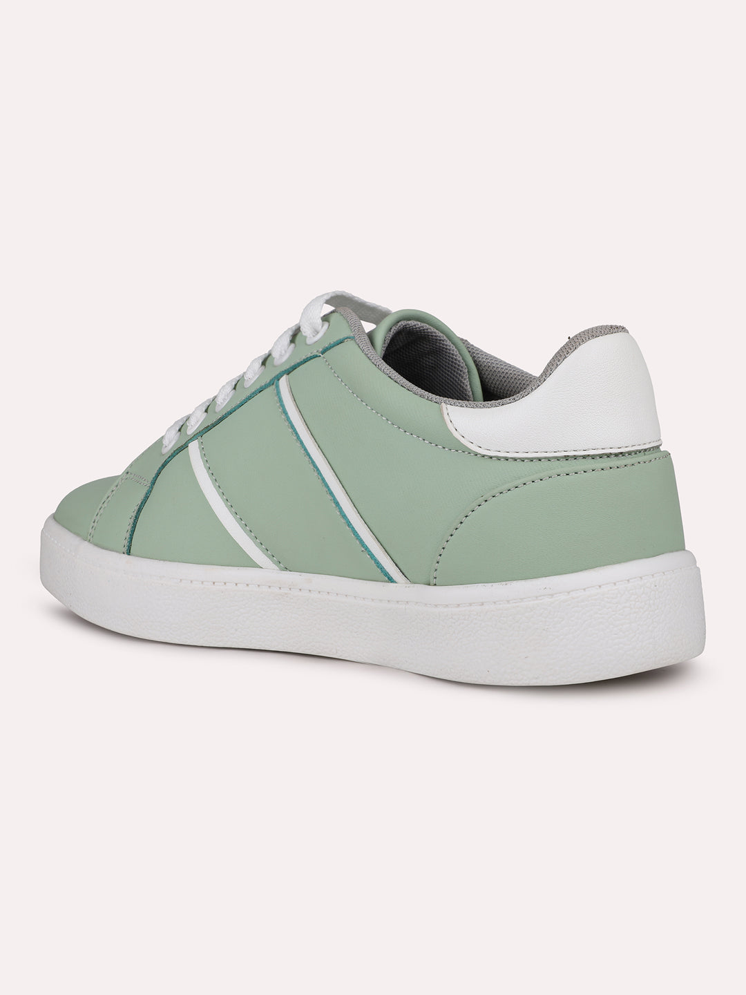 Womens Green Casual Round toe Sneakers