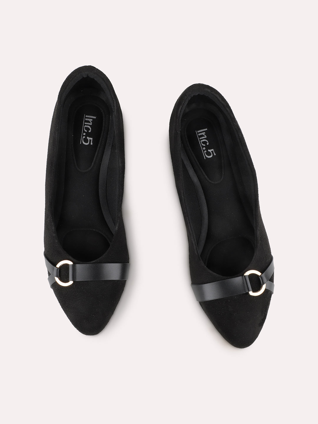 Womens Black Party Wear Solid Pointed Toe Pumps