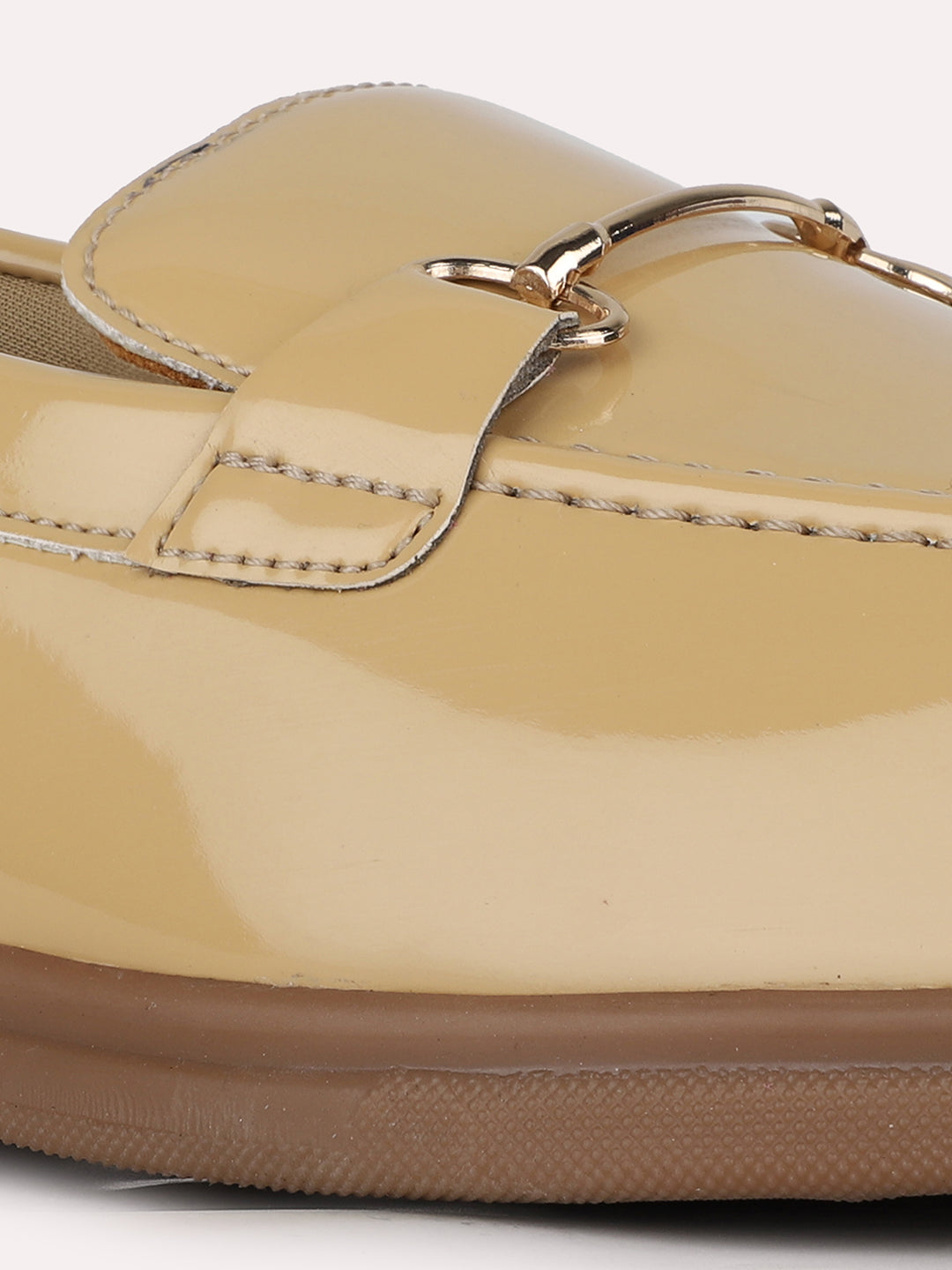 Women Nude Casual Solid Pointed Toe Moccasin Shoes