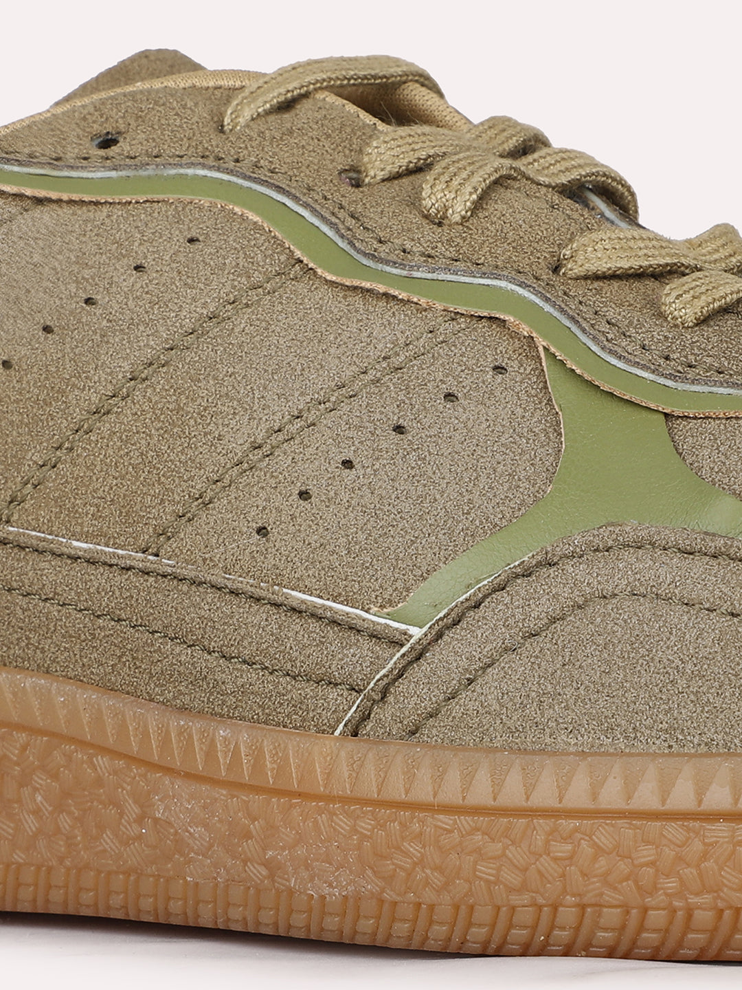 Women Green Casual Solid Pattern Pointed Sneakers