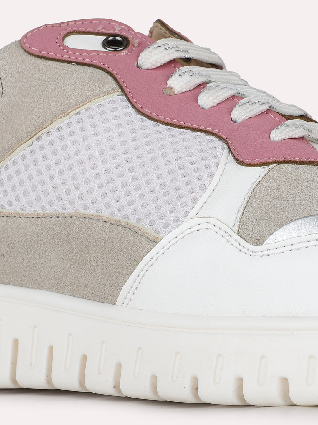 Women Pink Casual Solid Pointed Sneakers