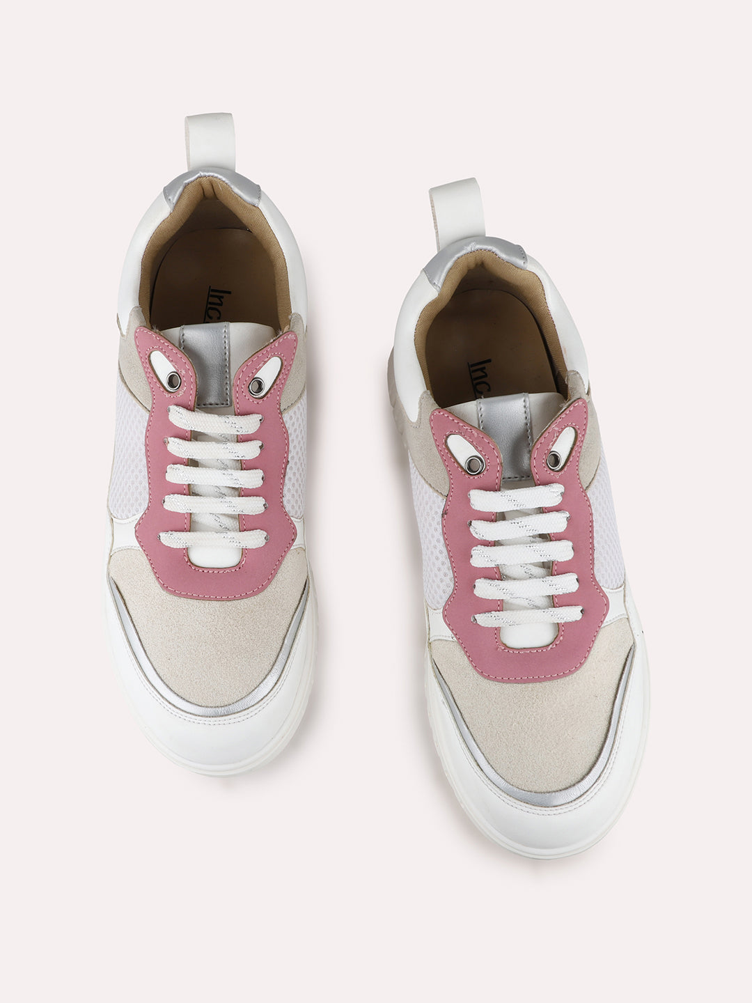 Women Pink Casual Solid Pointed Sneakers