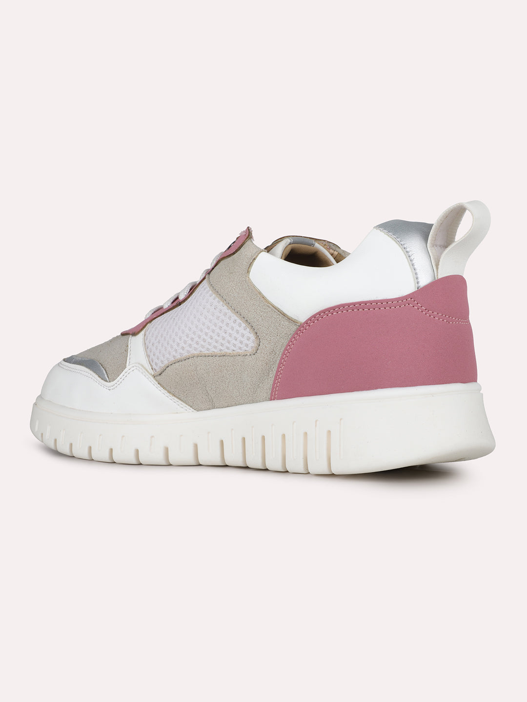 Women Pink Casual Solid Pointed Sneakers