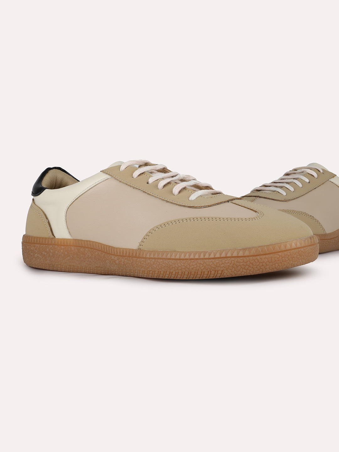 Women Beige Casual Solid Pointed Sneakers