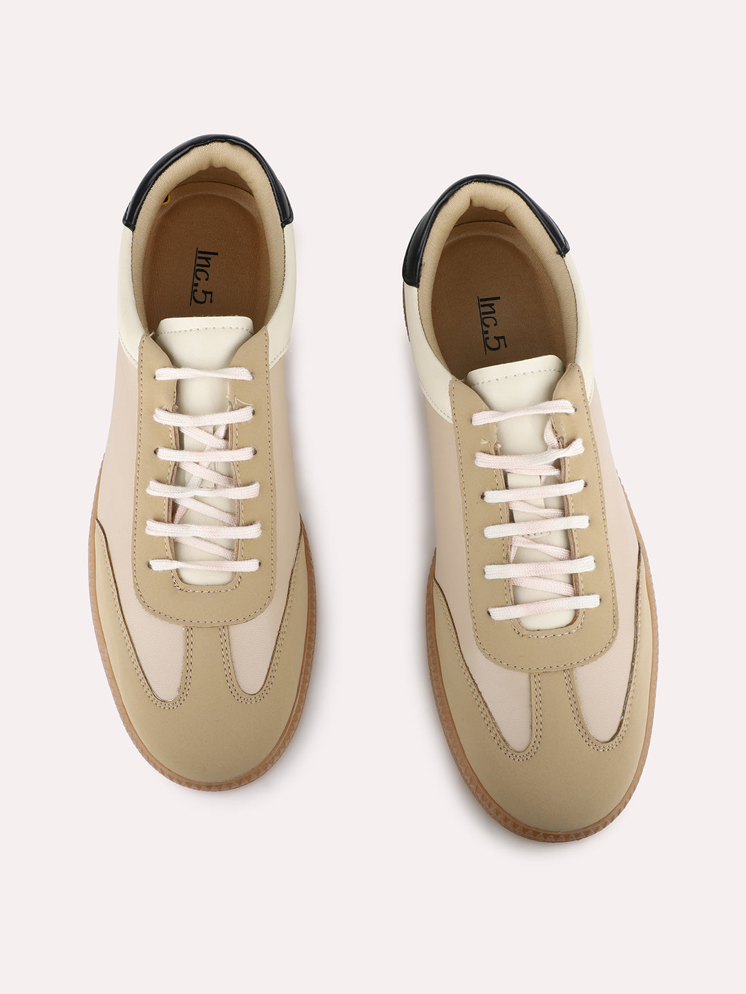 Women Beige Casual Solid Pointed Sneakers