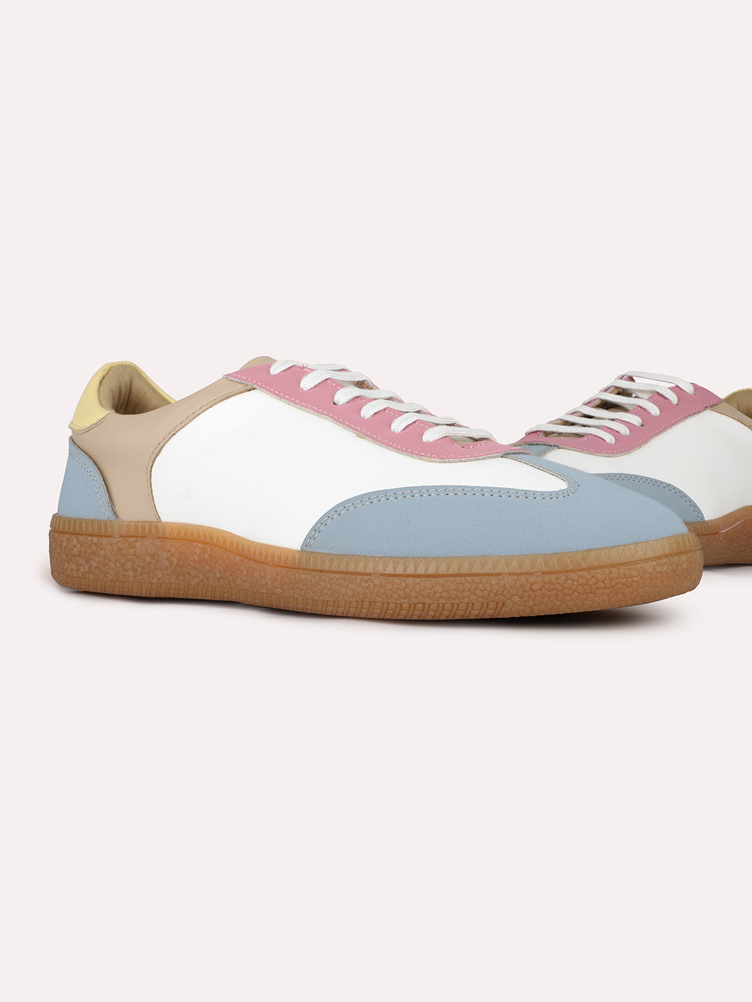 Women Blue Casual Solid Pointed Sneakers