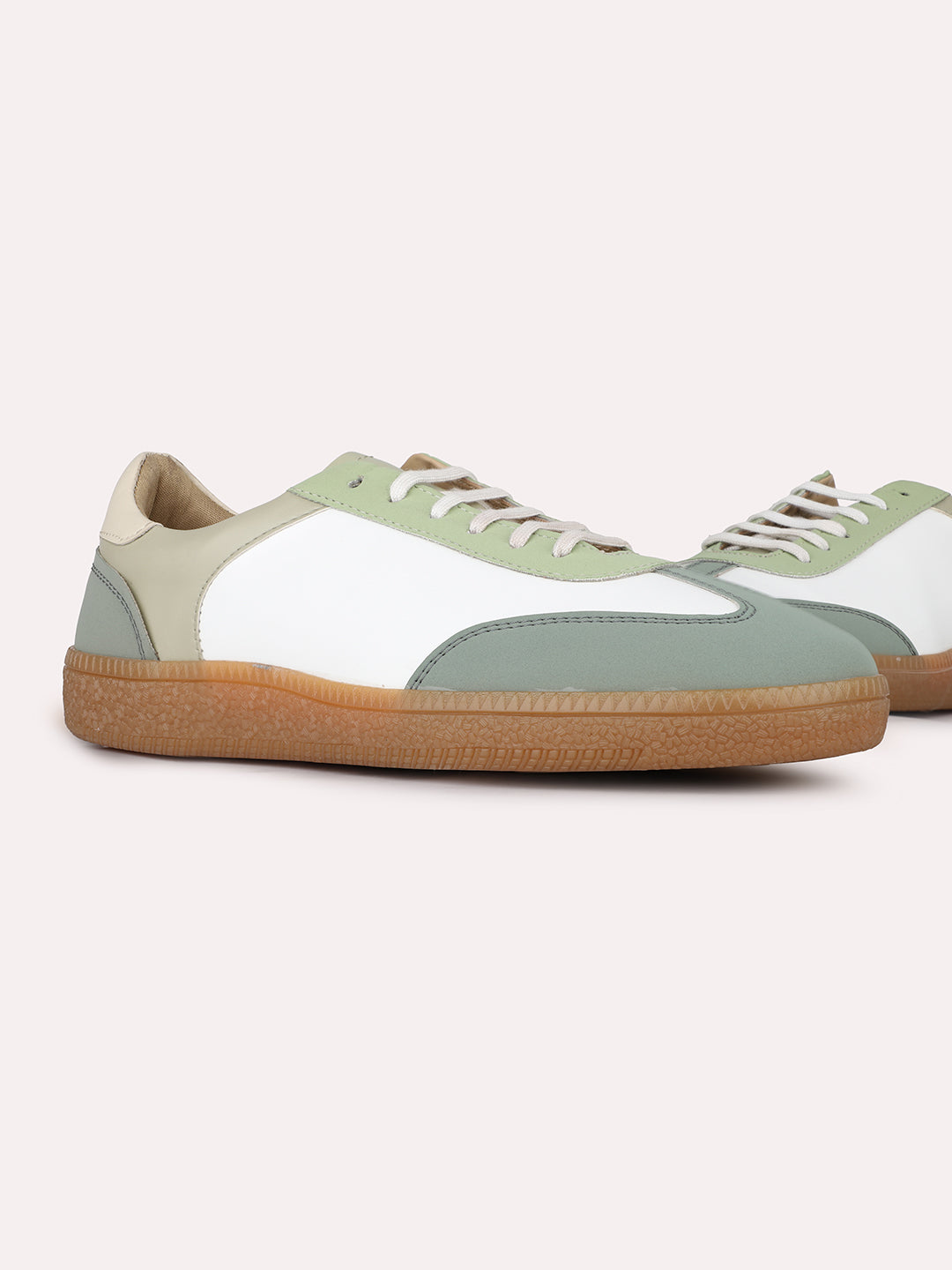 Women Green Casual Solid Pointed Sneakers