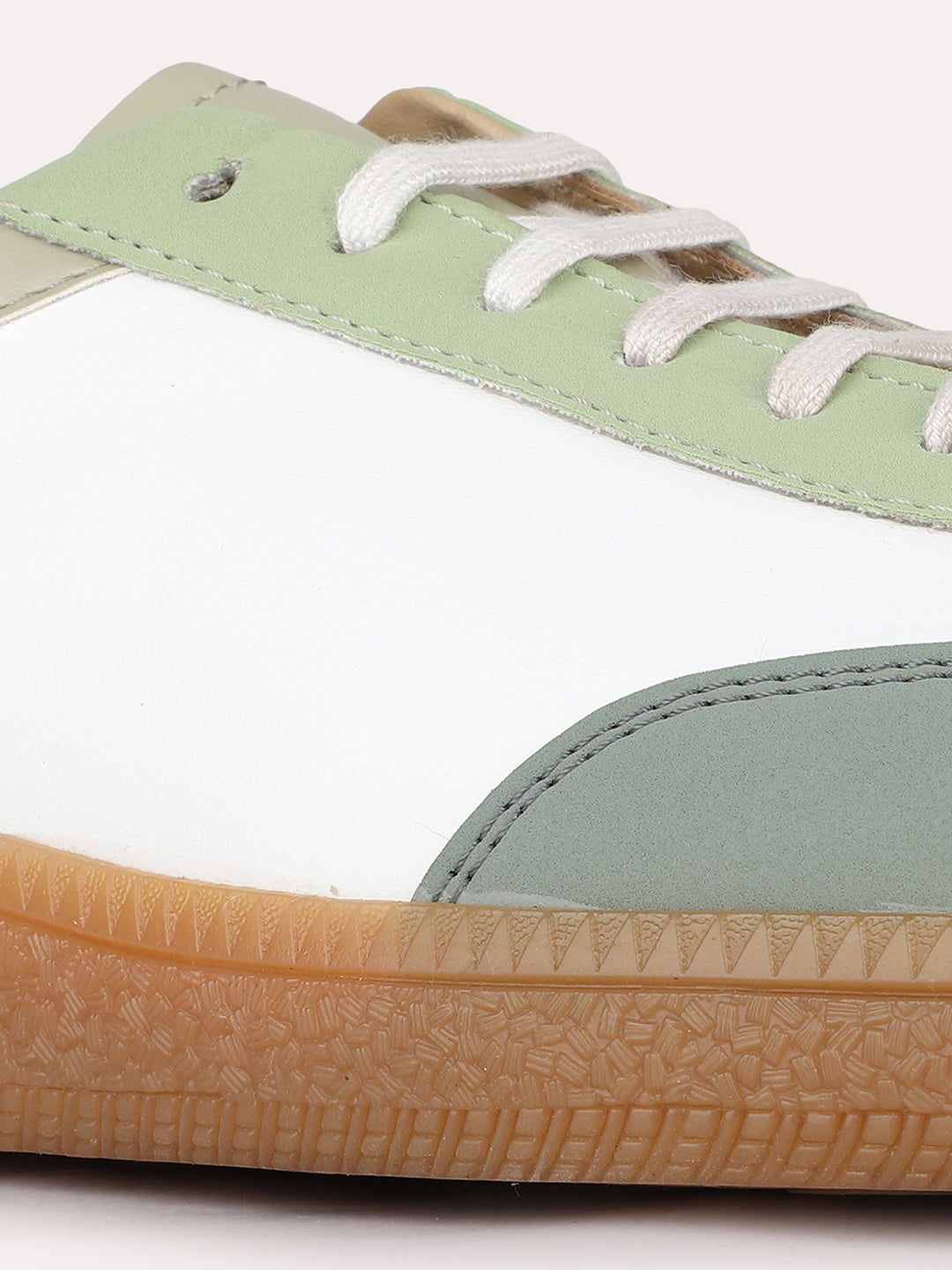 Women Green Casual Solid Pointed Sneakers